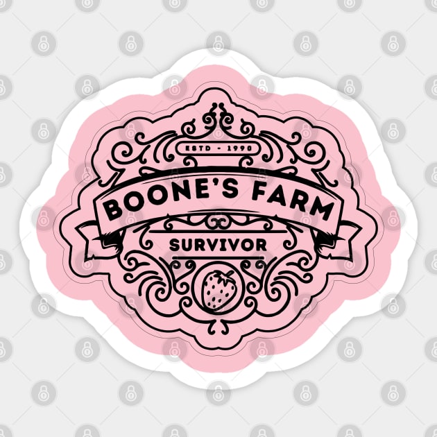 Boone's Farm Survivor Sticker by Litehouse Tees